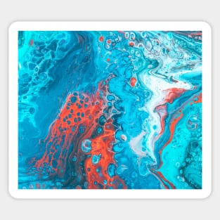 abstract acrylic painting Sticker